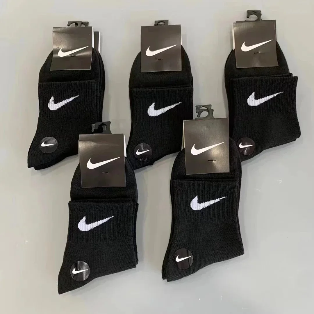 Nike Nike Black Socks with White Swoosh Black