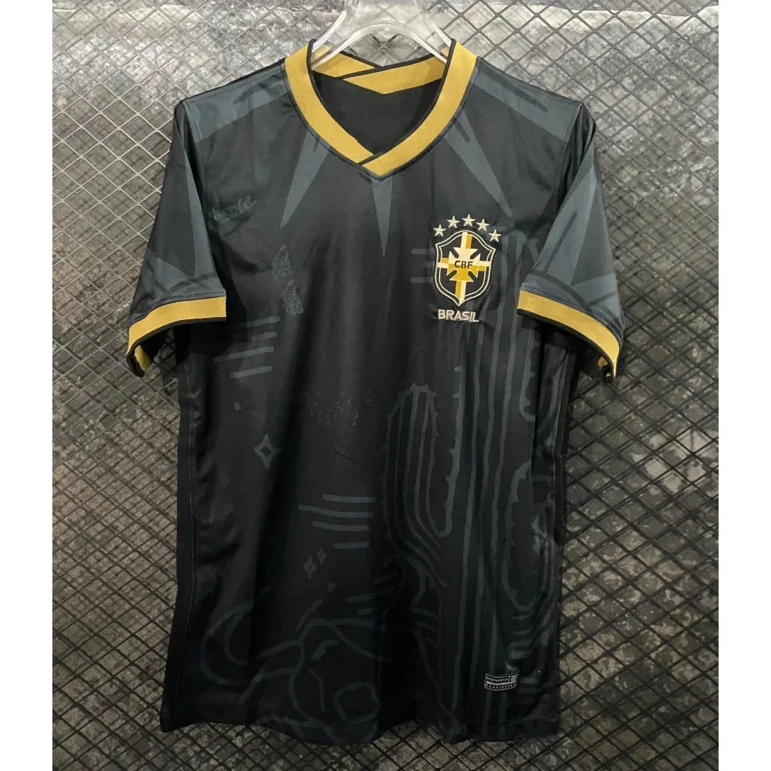 Other Brazil National Team Jersey 2425 Cactus Edition Football Shirt Black - 1