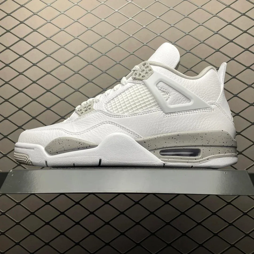 Nike Nike Air Jordan 4 White Cement Sneakers White - 1