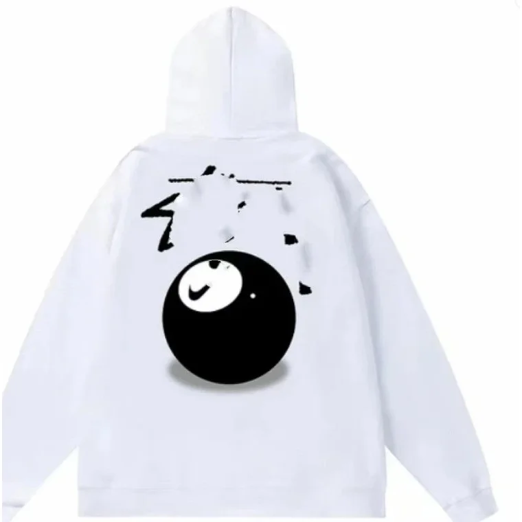 Other White 8-Ball Graphic Hoodie White - 1