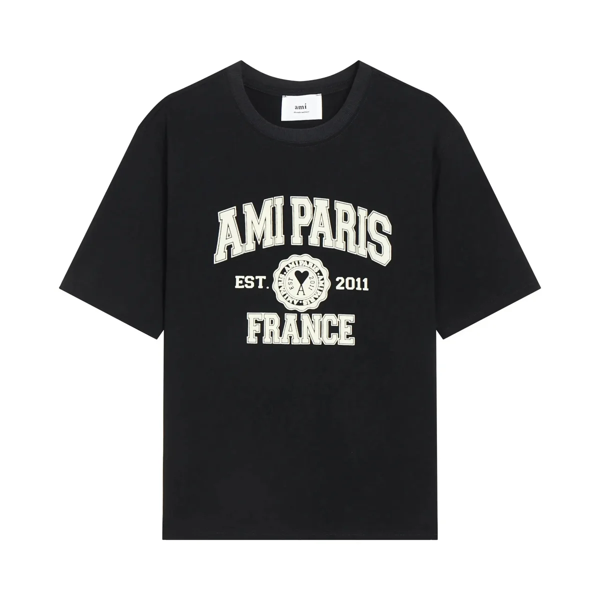 Ami Paris Ami Paris Black AMI PARIS France T-Shirt Black - 1