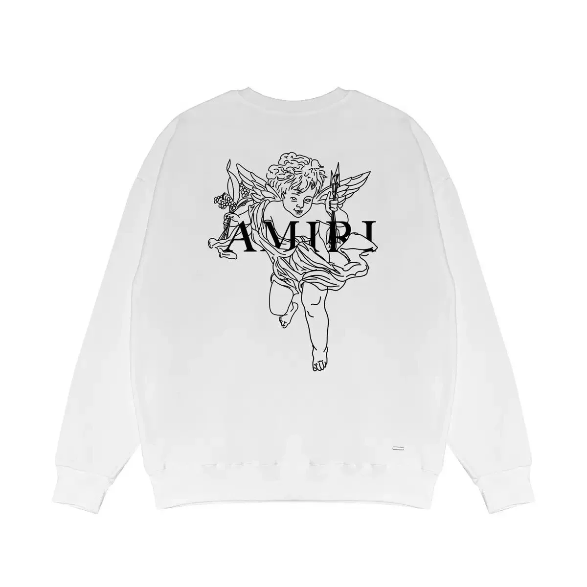 Amiri Amiri White Cherub Print Oversized Sweatshirt White - 1