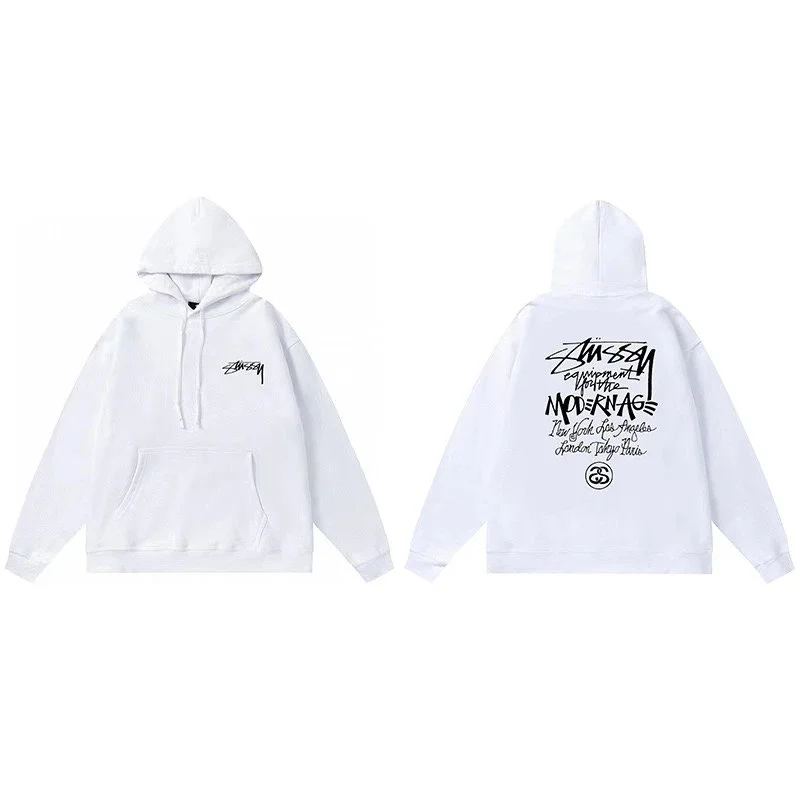 Stussy Stussy Stüssy Modern Classic White Hoodie White - 1
