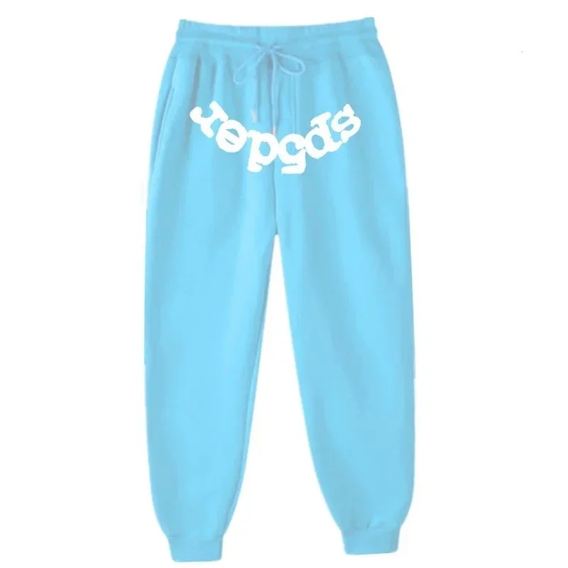 SP5DER SP5DER Spider Sky Blue/White Sweatpants Blue - 1