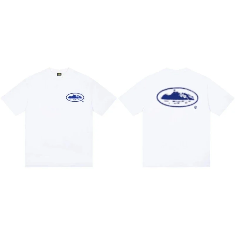 Other White Blue Print Graphic T-Shirt White - 1