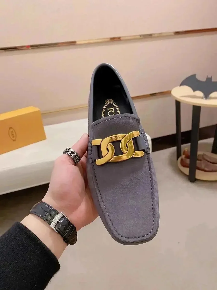 Tod's Tods T-Logo Grey/Gold Loafer Grey