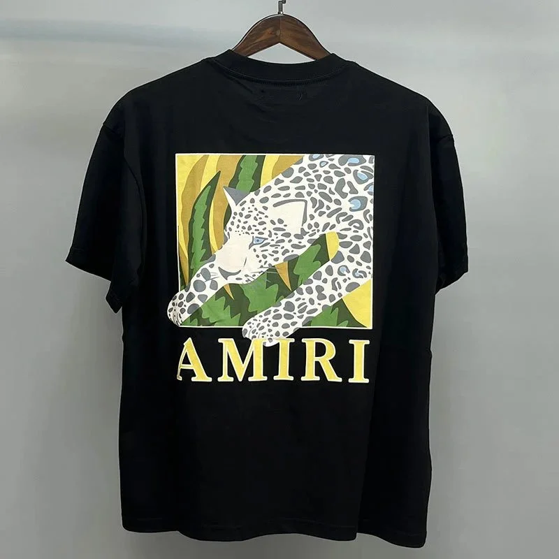 Amiri Amiri Black Leopard Print T-Shirt Black - 1
