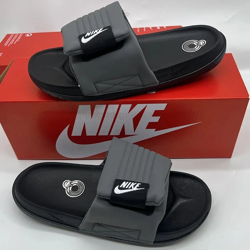 Nike Nike NK Small Logo Black/Grey Slide Sandals Black - 1