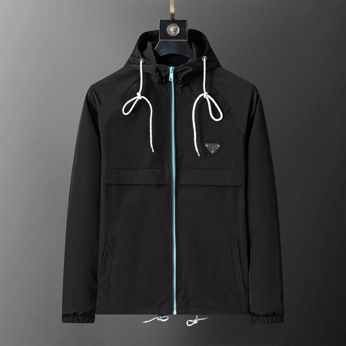 Prada Prada Black Hooded Zip-Up Jacket Black