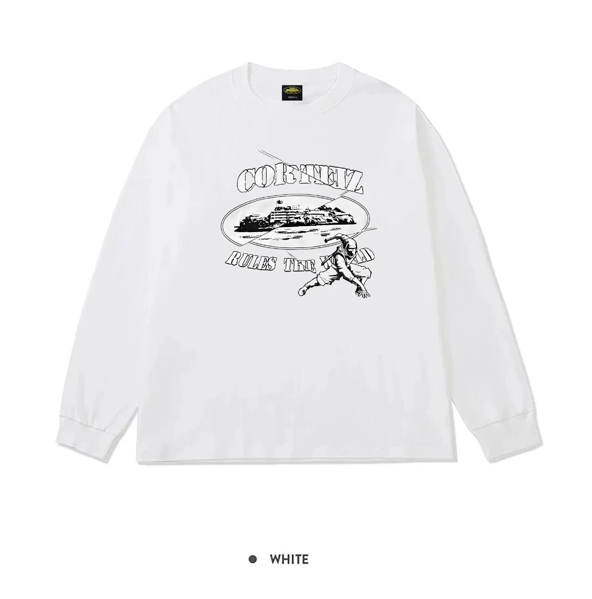 Other White 'COKINEVZ Rules the World' Long Sleeve T-Shirt White - 1