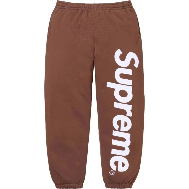 Supreme Supreme Large Logo Brown Sweatpants Brown