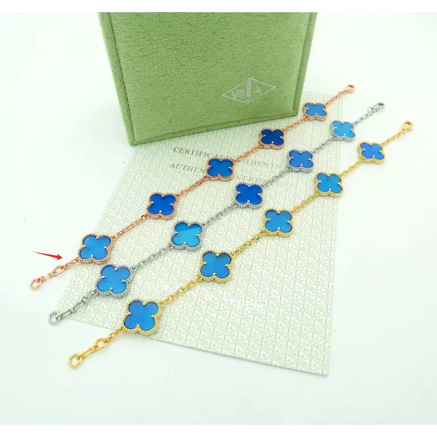 Van Cleef & Arpels Van Cleef & Arpels Alhambra Blue Enamel Bracelet Blue