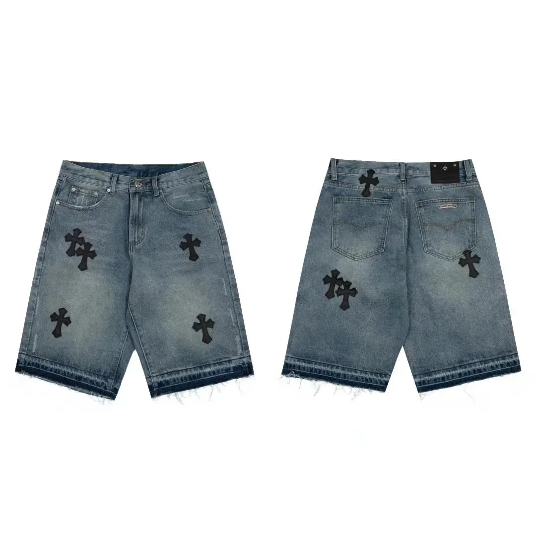Chrome Hearts Chrome Hearts CH 03 Cross Denim Shorts Blue - 1