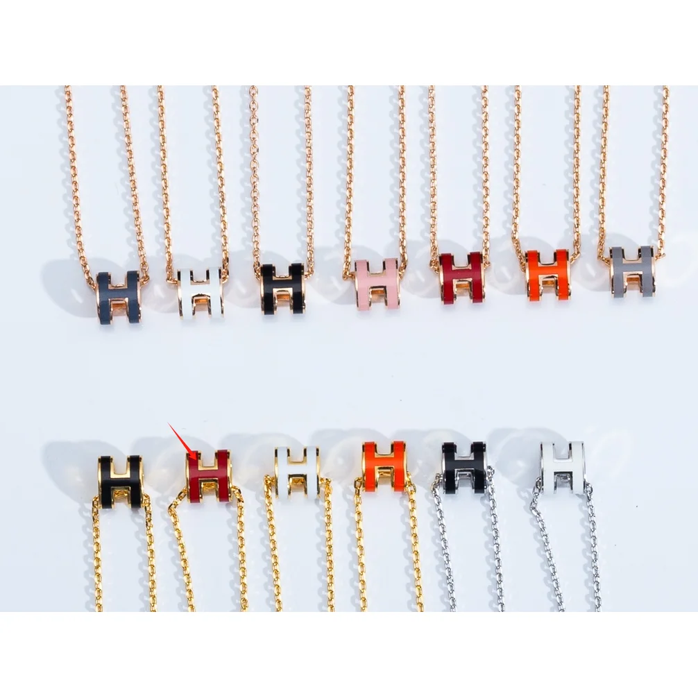 Hermès Hermès H Series Gold 'H' Pendant Necklace Gold