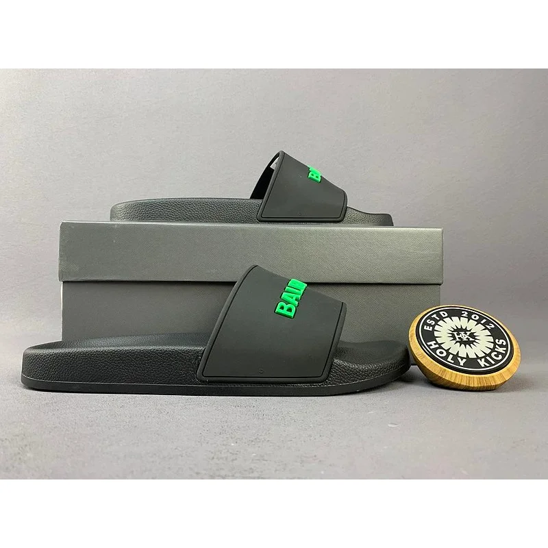 A Bathing Ape A Bathing Ape BAPE STA Black/Green Slippers Black - 1
