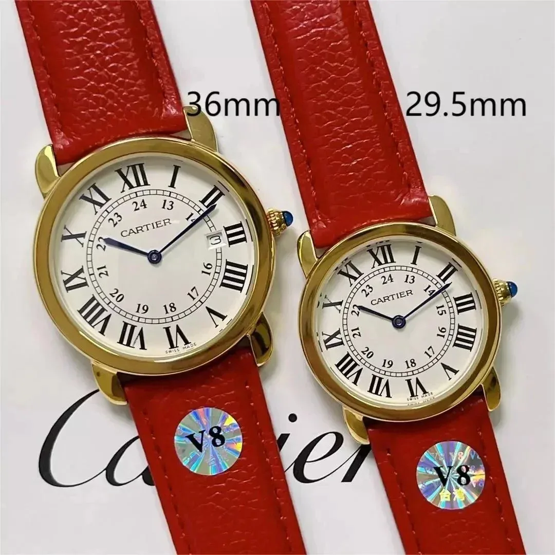 Cartier Cartier Ronde de Cartier 36mm Red Leather Watch Red