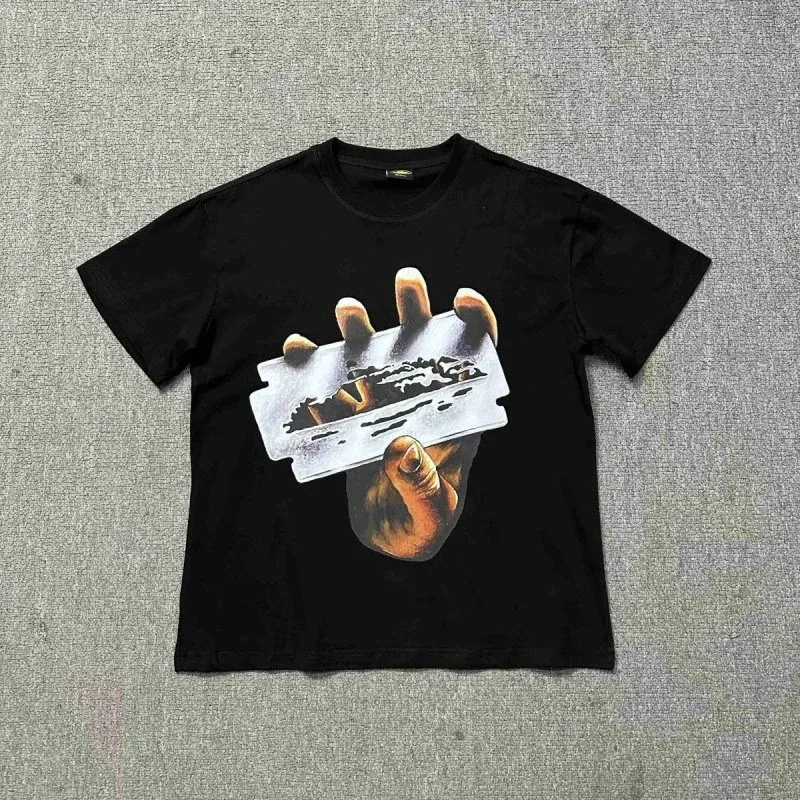 Other Black Hand & Razor Blade Graphic T-Shirt Black - 1
