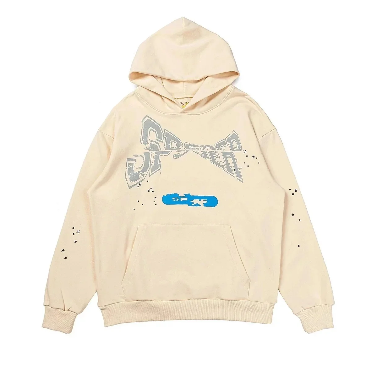 Other Cream Graphic Hoodie with Sprinter Print Cream - 1
