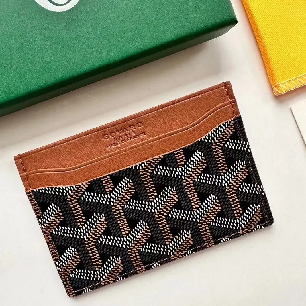 Goyard Goyard Card Holder Brown Patterned Wallet Brown