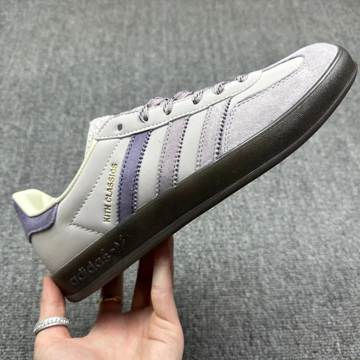 Adidas Adidas Samba Kith Classics Mist Grey/Purple Sneaker Grey