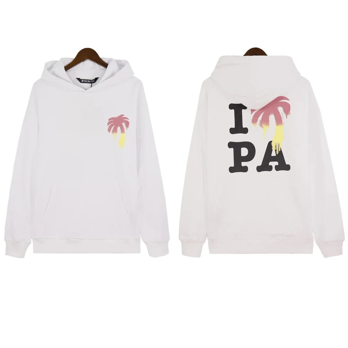 Palm Angels Palm Angels I PA White Hoodie White - 1