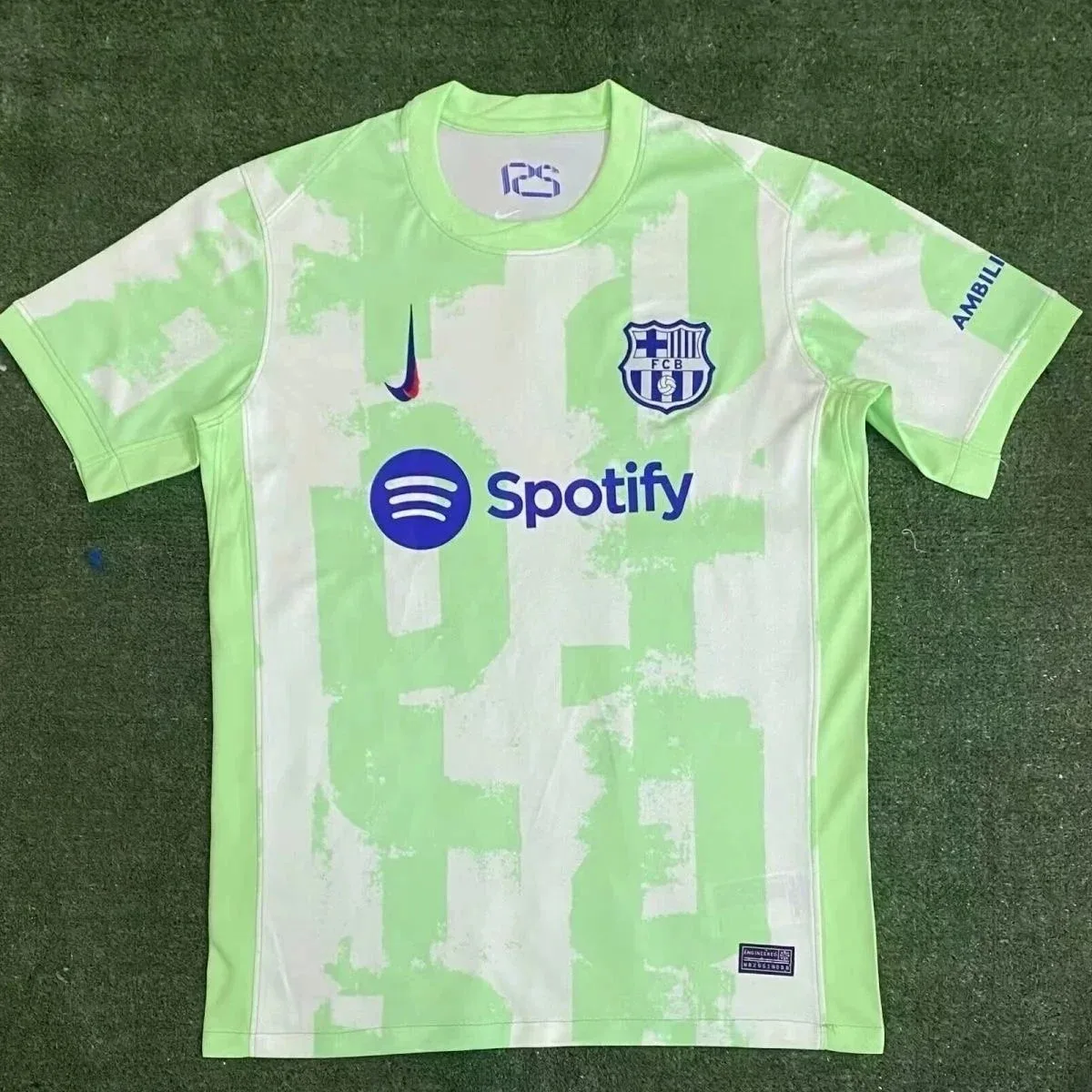 Nike Nike Lime/White FC Barcelona Soccer Jersey Green
