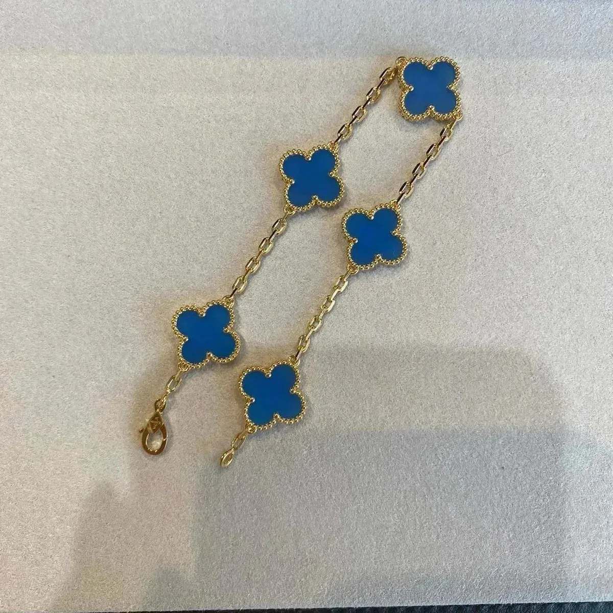 Van Cleef & Arpels Van Cleef & Arpels Alhambra Blue Clover Bracelet Blue