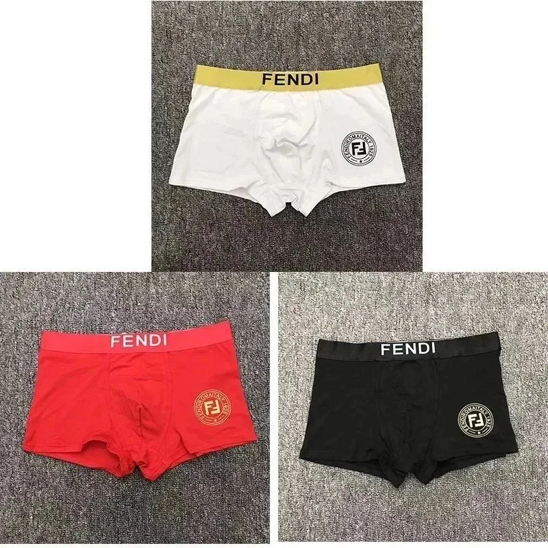 Fendi Fendi White+Black+Red Gift Set Boxer Shorts Multicolor
