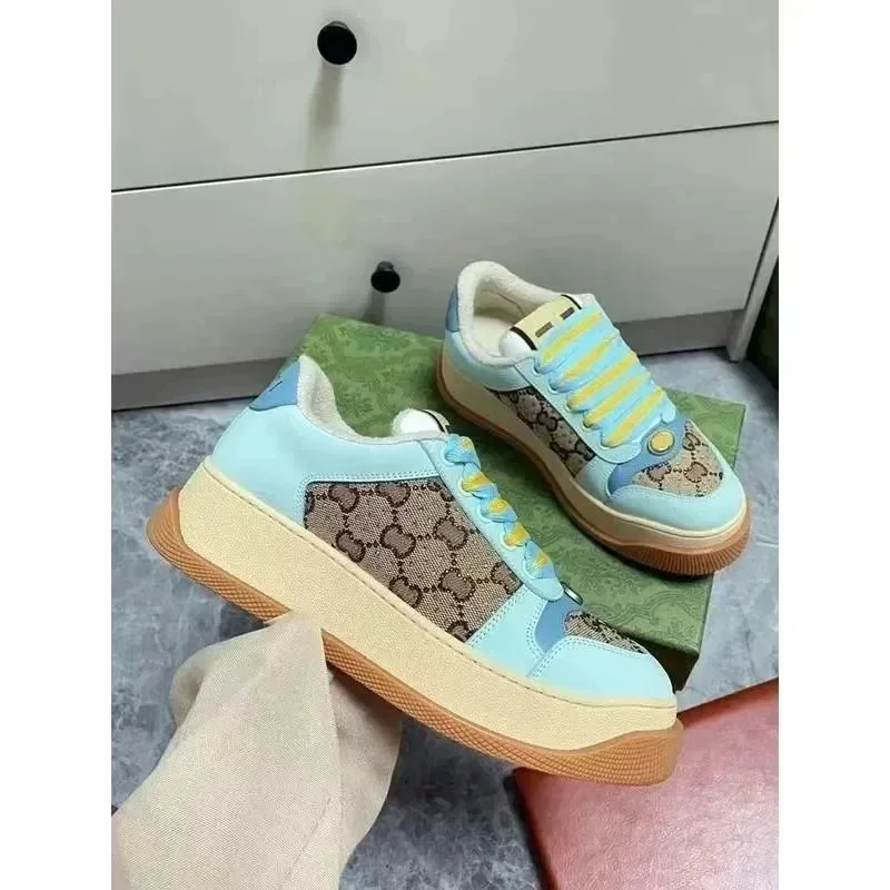 Gucci Gucci GG Supreme Sky Blue/Yellow/Beige Sneakers Blue