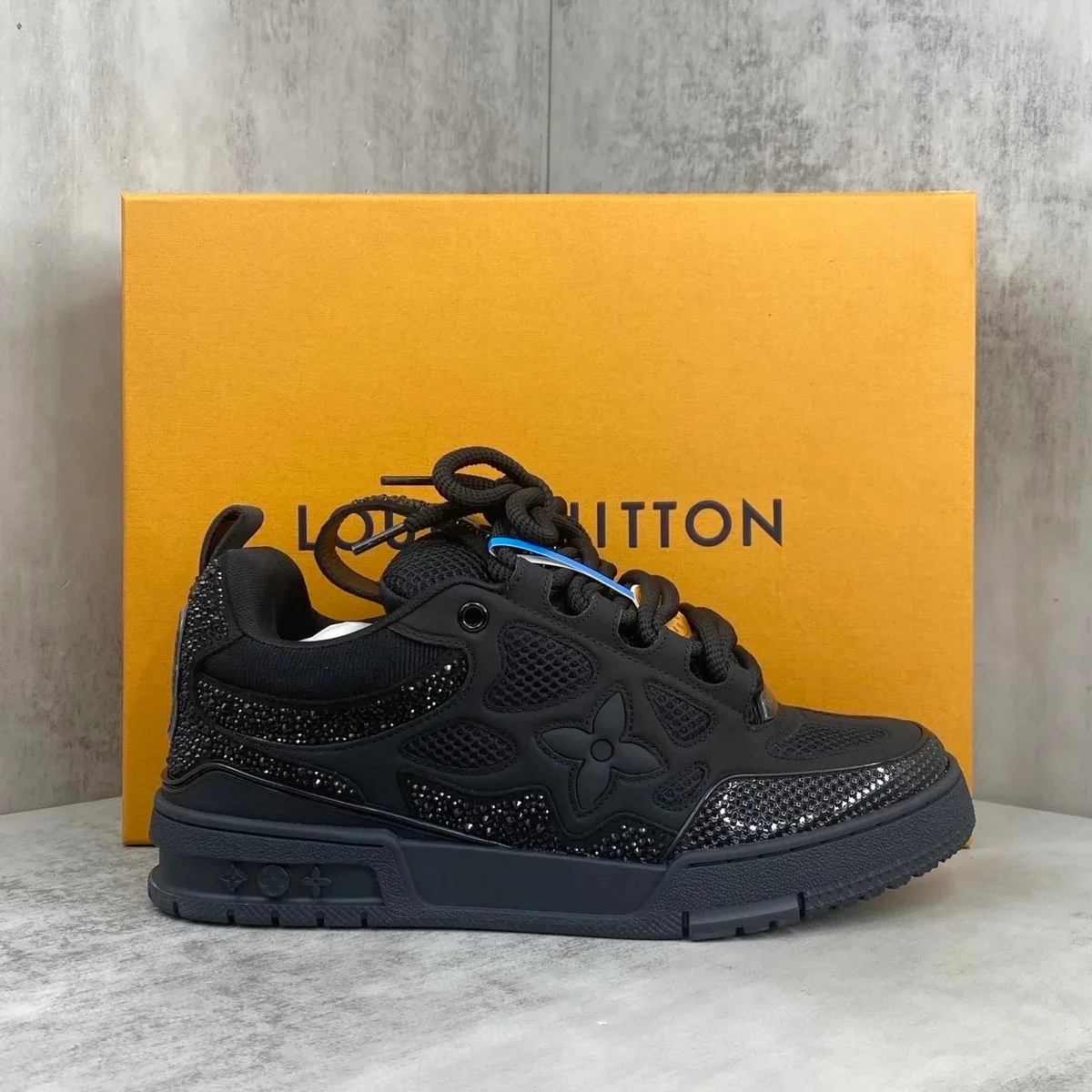 Louis Vuitton Louis Vuitton LV Trainer Black Crystal Sneakers Black