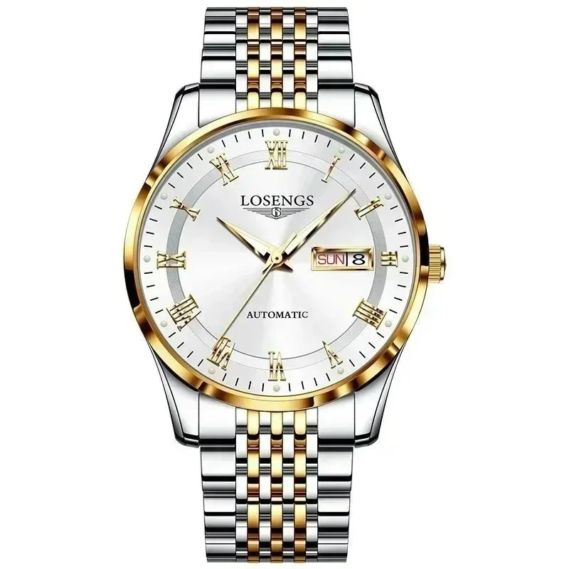 Other Silver Face Automatic Watch Men's Wristwatch Silver - 1