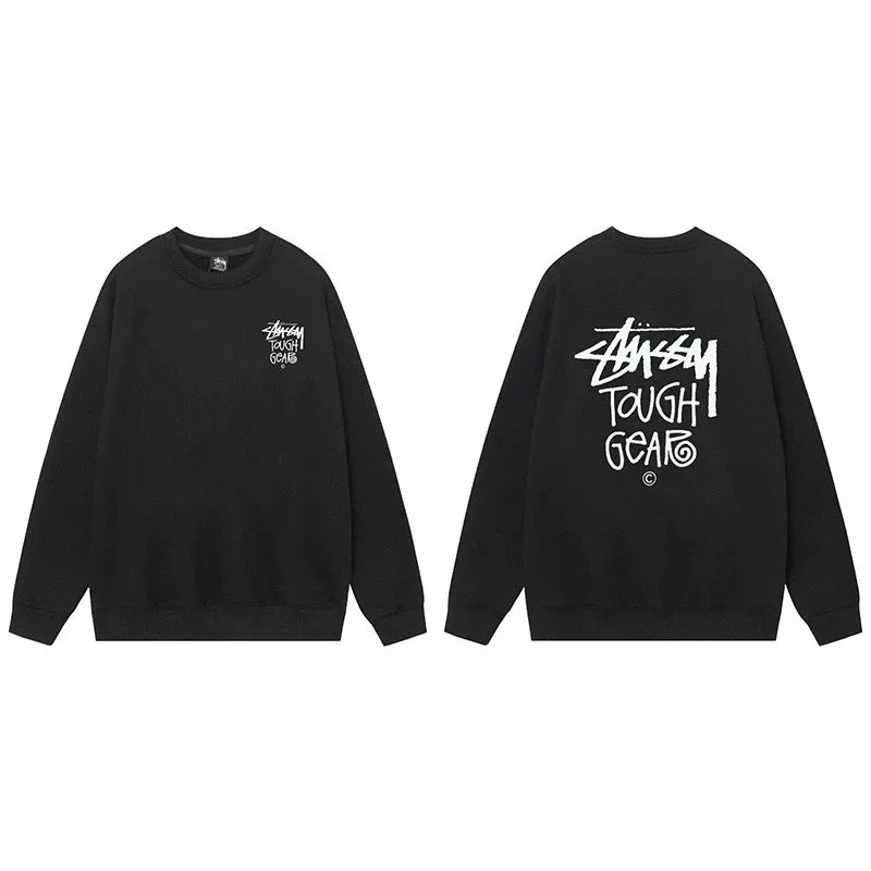Stussy Stussy Tough Gear Black Crewneck Sweatshirt Black - 1