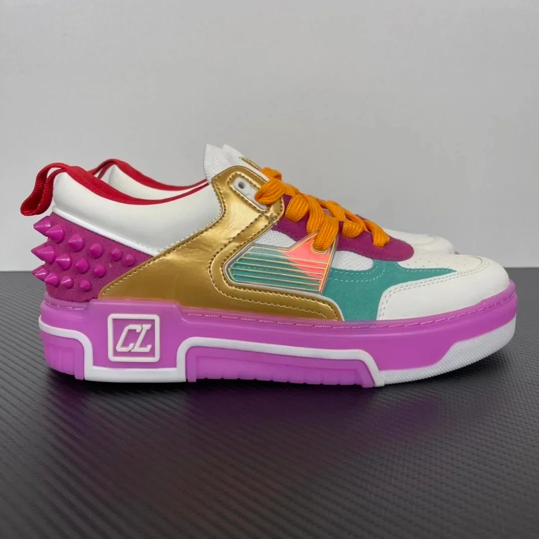 Christian Louboutin Christian Louboutin CL Purple & Gold Sneakers Purple - 1