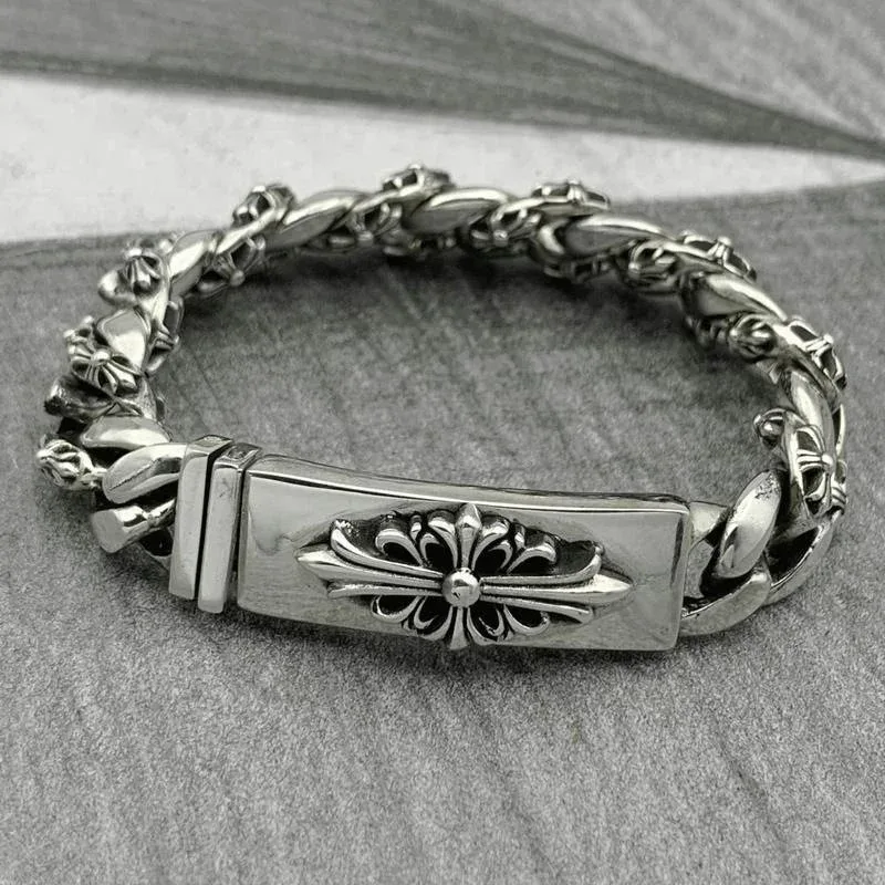 Chrome Hearts Chrome Hearts Floral Cross Silver Bracelet Silver