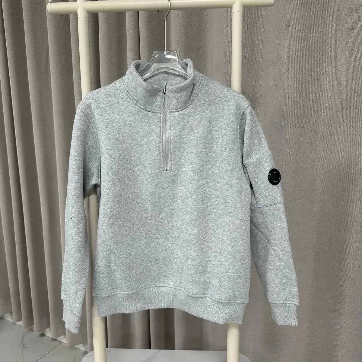 Chrome Hearts Chrome Hearts Half-Zip Sweatshirt Grey (Fleece-Lined) Grey