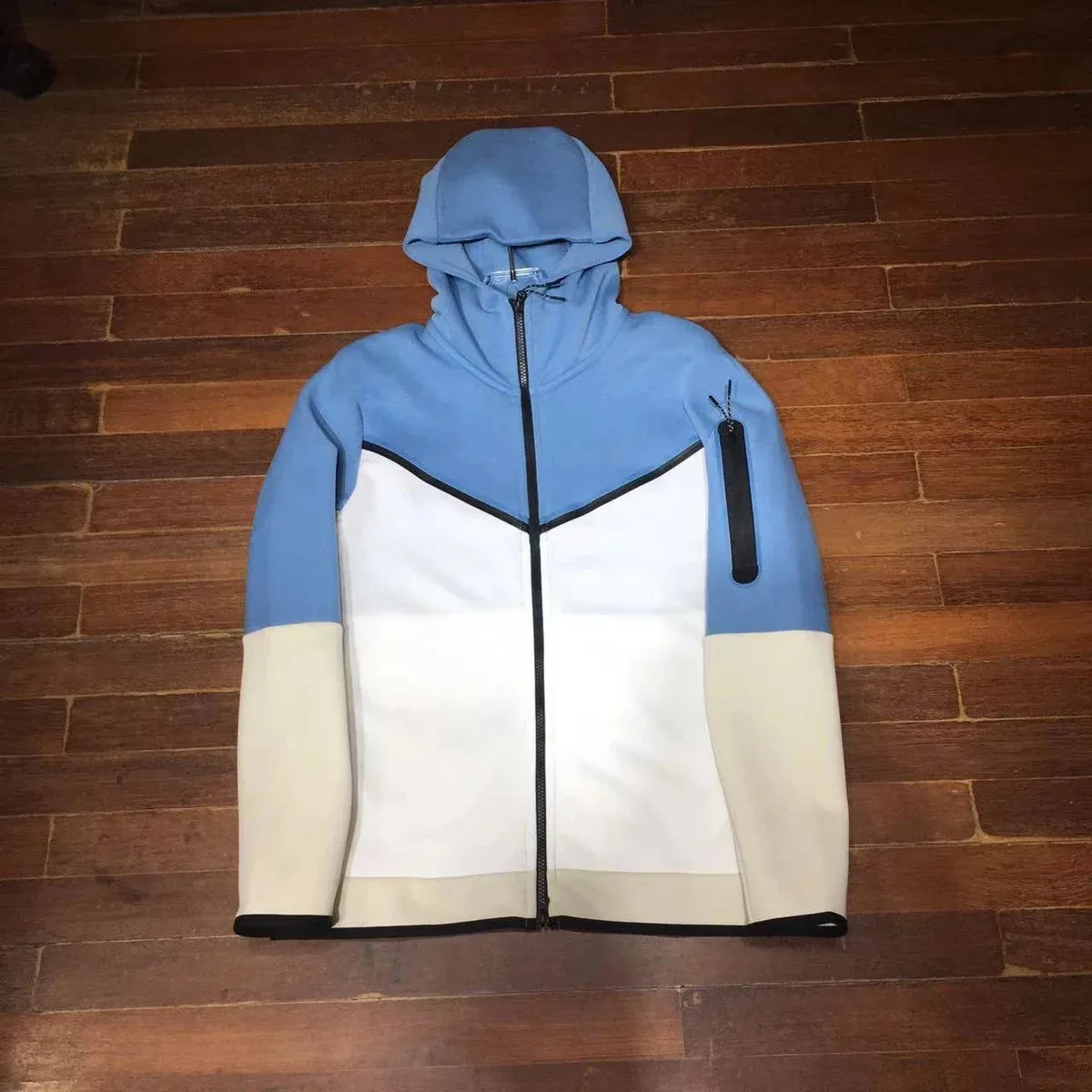 Nike Nike Air Tech Fleece Blue White Hoodie Blue - 1
