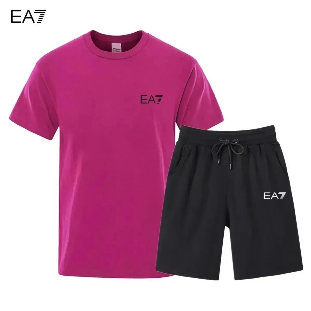 Armani EA7 Pink/Black Co-ord Set Pink