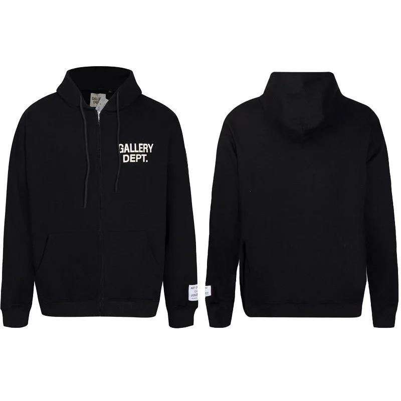Gallery Dept. Gallery Dept. Triple Black Zip-Up Hoodie Black - 1