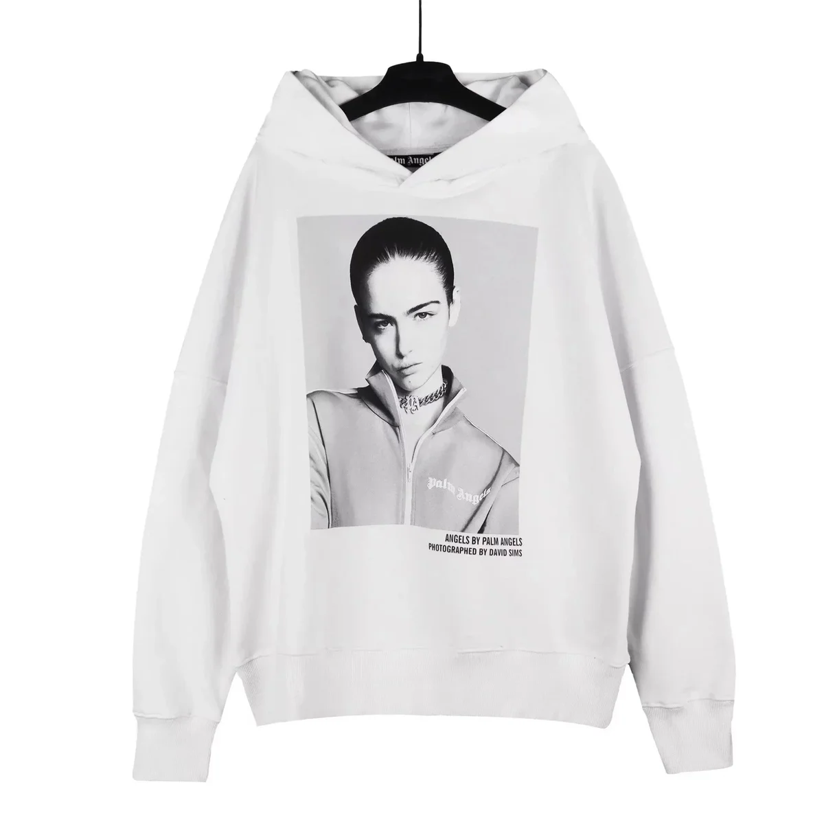 Palm Angels Palm Angels Angels White Graphic Hoodie White - 1