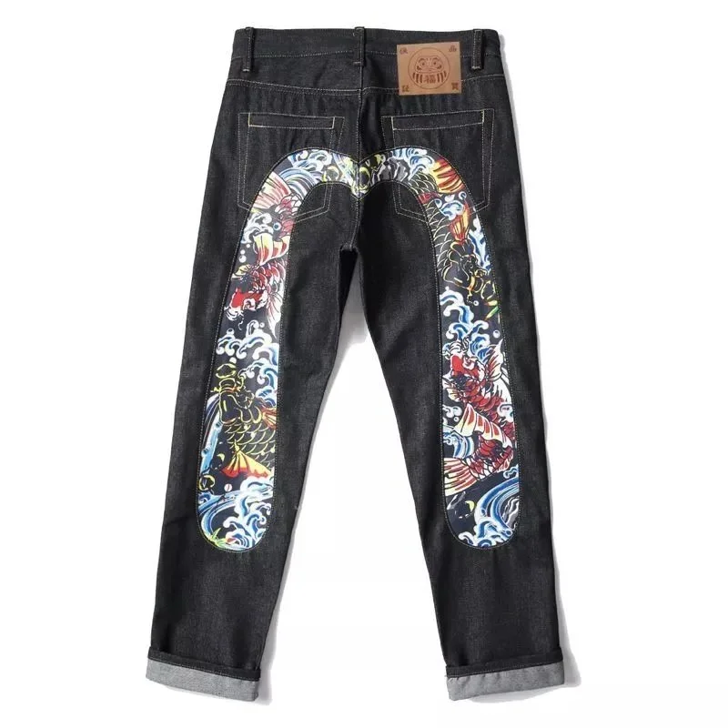 Evisu Evisu Seagull Koi Fish Jeans Navy - 1