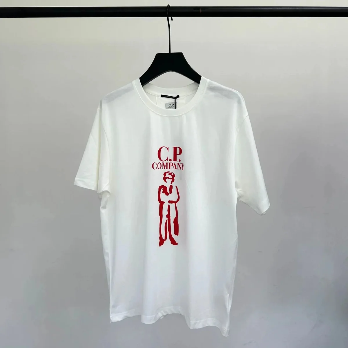 CP Company C.P. Company White/Red Logo T-Shirt White
