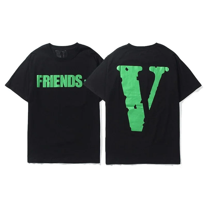 VLONE Vlone Friends V Black T-Shirt Black - 1