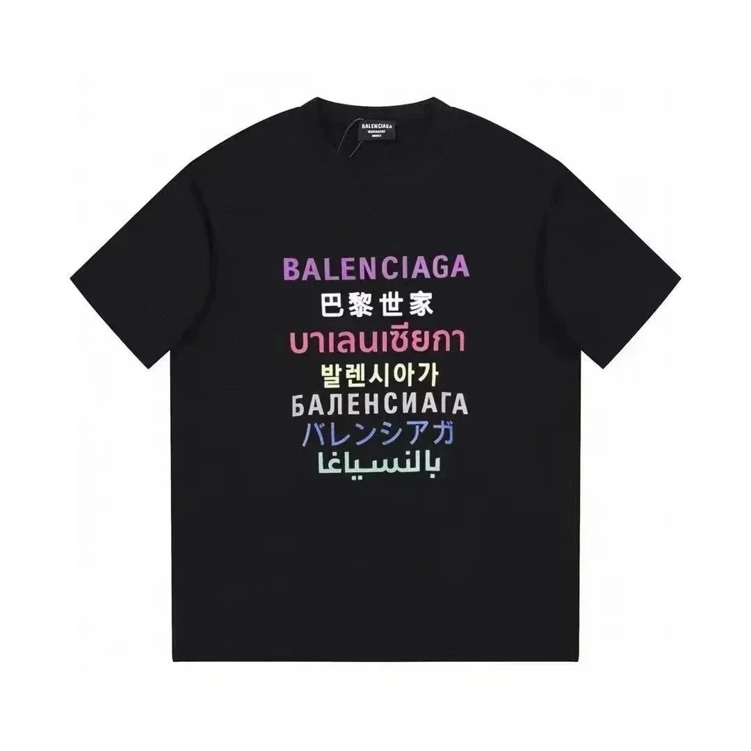 Balenciaga Balenciaga Multilingual Logo T-Shirt Black Black