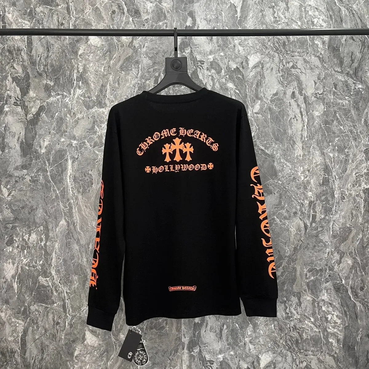Chrome Hearts Chrome Hearts Hollywood Cross Long Sleeve T-Shirt Black Black - 1