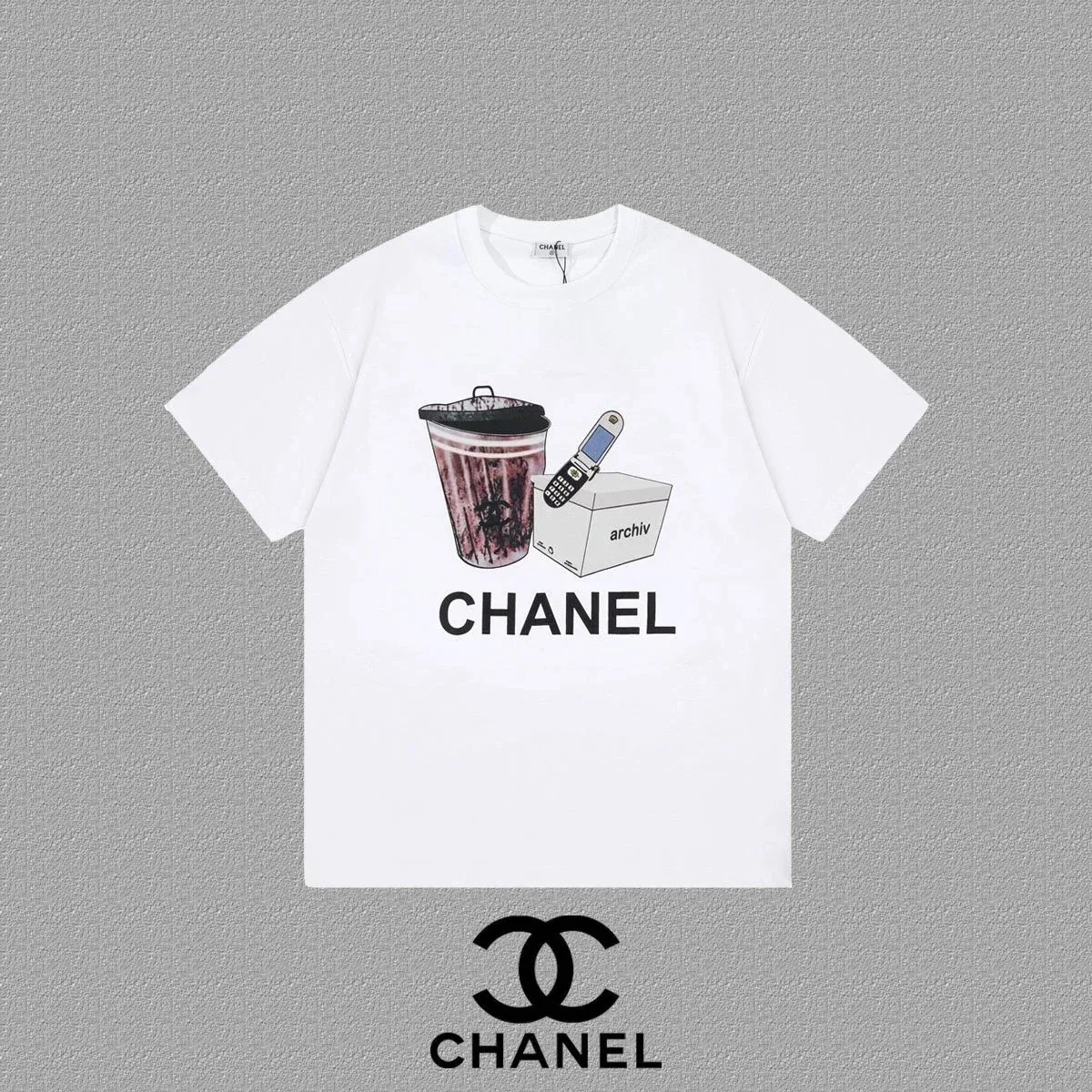 Chanel White CHANEL Graphic T-Shirt