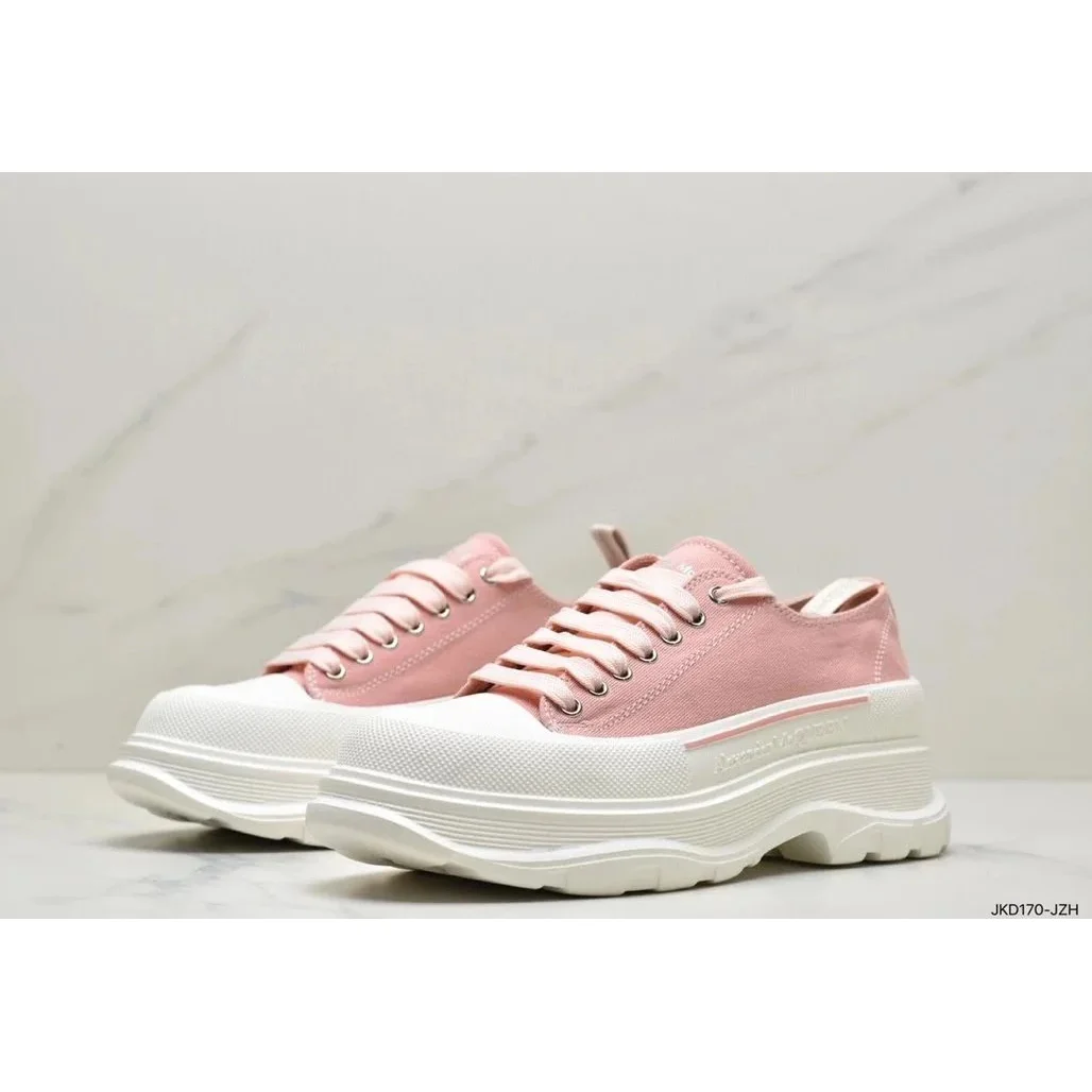 Alexander McQueen Alexander McQueen Tread Slick Pink Canvas Sneakers Pink - 1