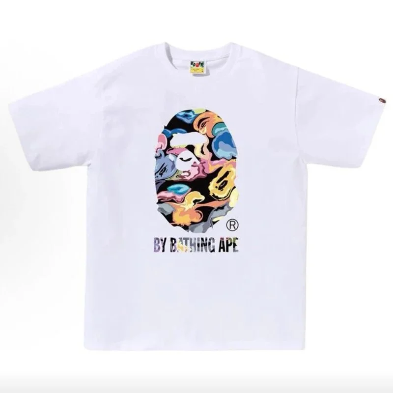 A Bathing Ape A Bathing Ape BAPE STA White Multi-Color Graphic T-Shirt White - 1