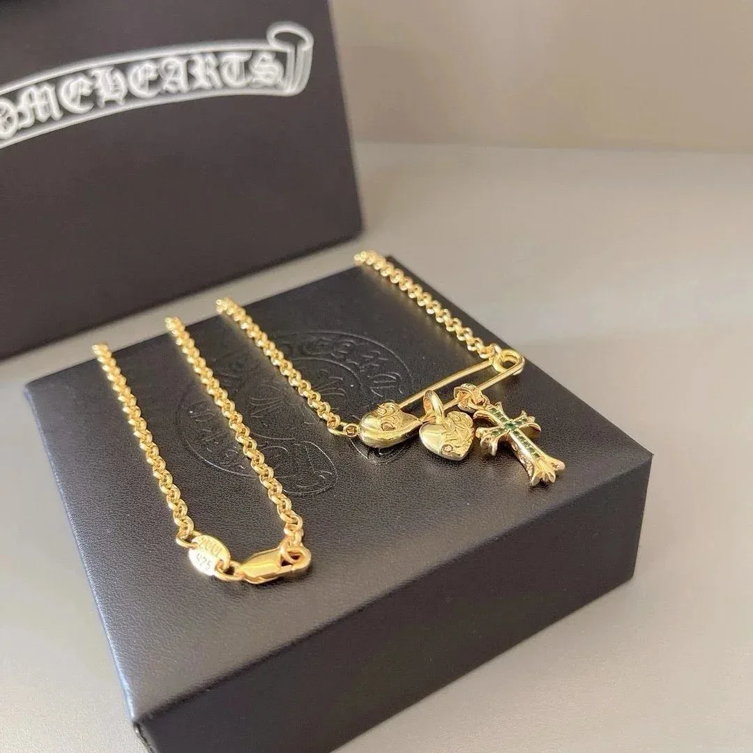 Chrome Hearts Chrome Hearts Gold Cross & Heart Necklace Gold - 1
