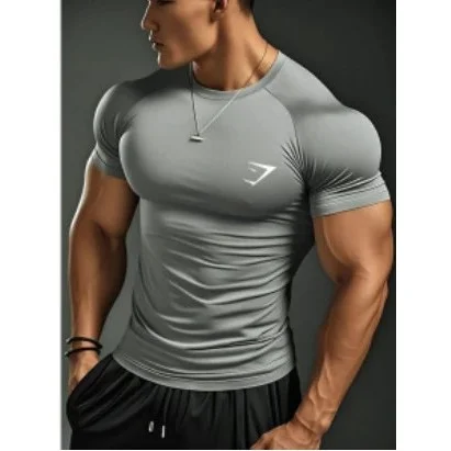 Other Grey Short Sleeve with Side White Logo T-Shirt Grey - 1