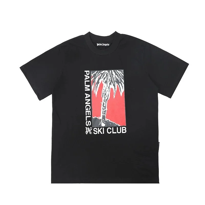 Palm Angels Palm Angels Ski Club Black T-Shirt Black - 1